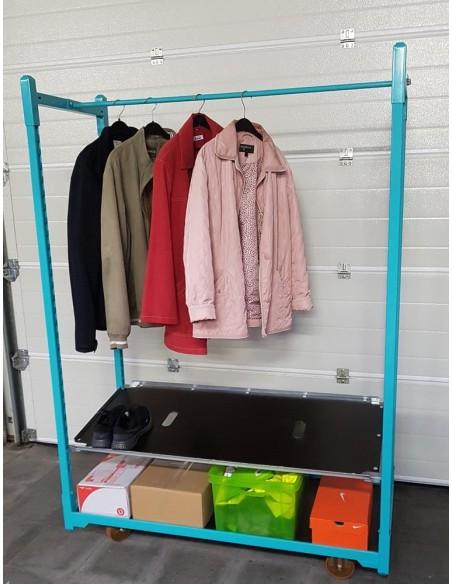Chariot à vêtements avec 1 étagère