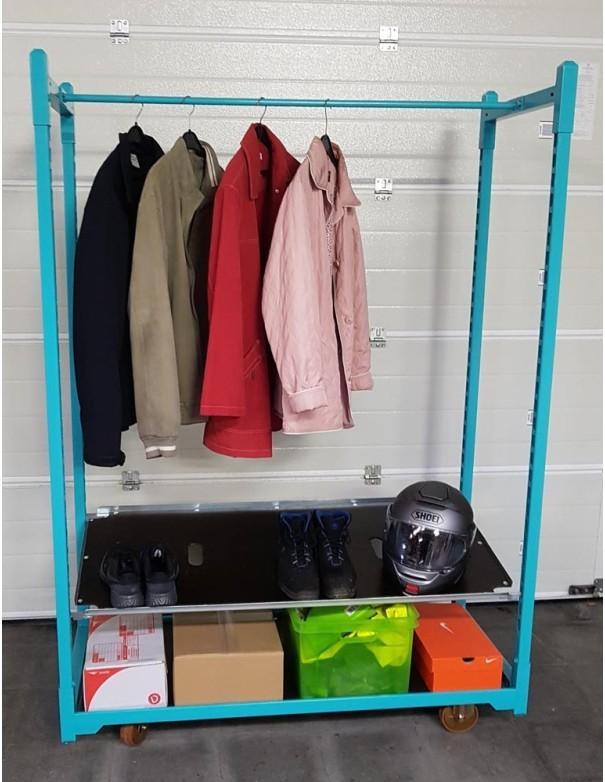 Chariot à vêtements avec 1 étagère