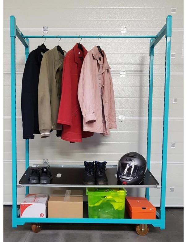 Chariot à vêtements avec 1 étagère