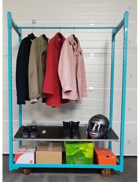 Chariot à vêtements avec 1 étagère